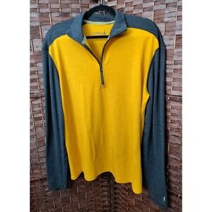 SmartWool Men's Classic Thermal Merino Baselayer Zip Top Gold Size XL SW016355